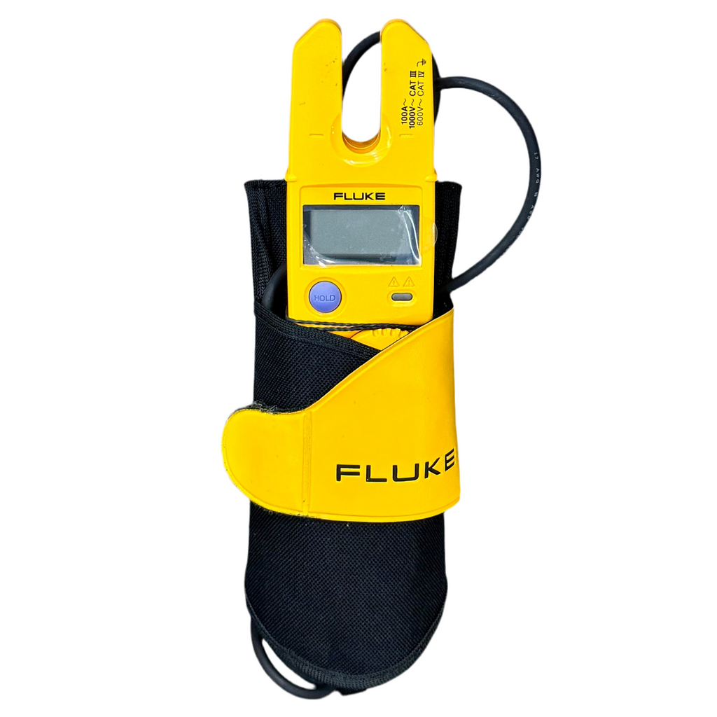 Fluke T5-1000 Voltage, Continuity, & Current Electrical Tester w/ Holster Fluke digital clamp meter with yellow and black design on a white background