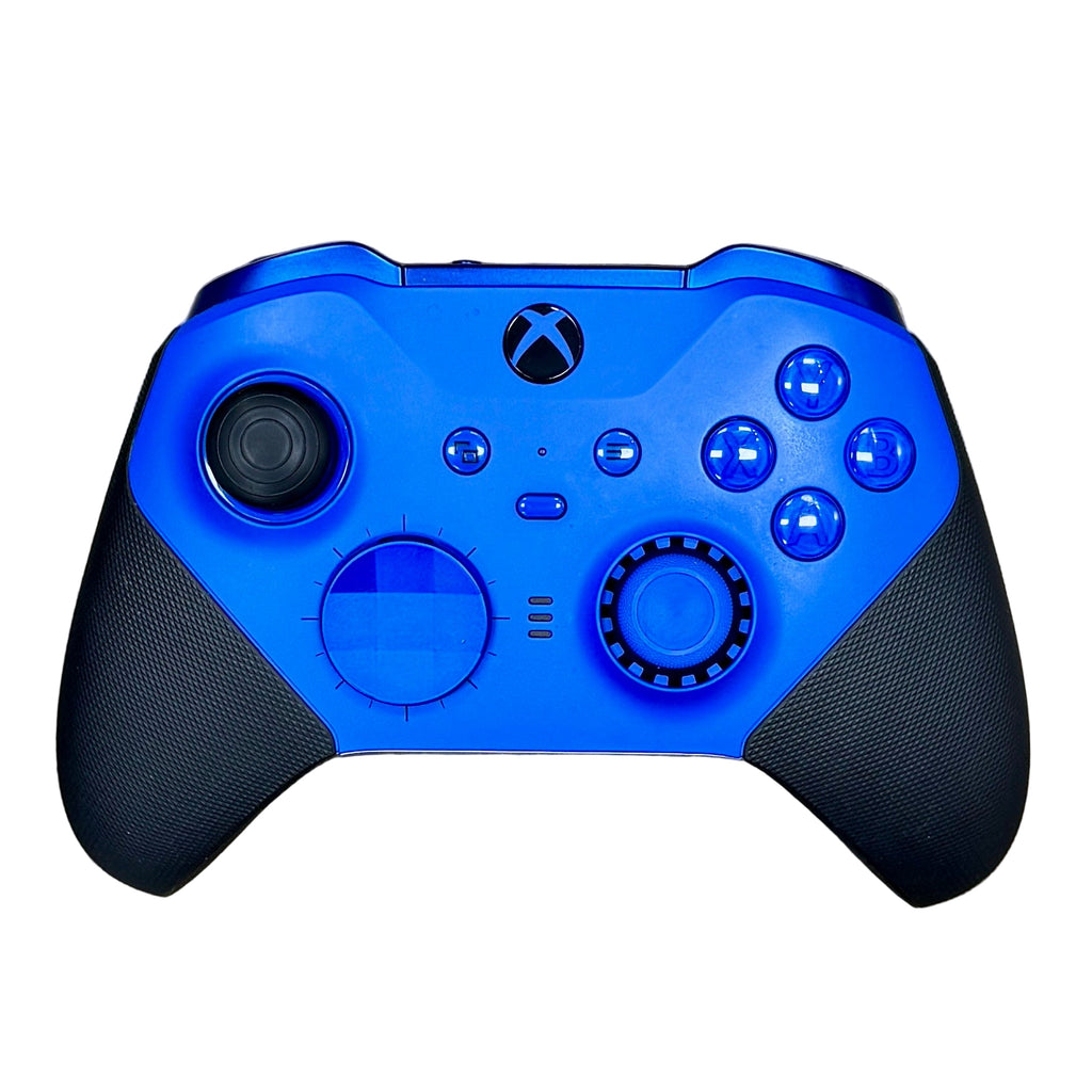 Microsoft Xbox Elite Series 2 Core Wireless Controller w/ Case - Blue gaming controller with black accents on a white background