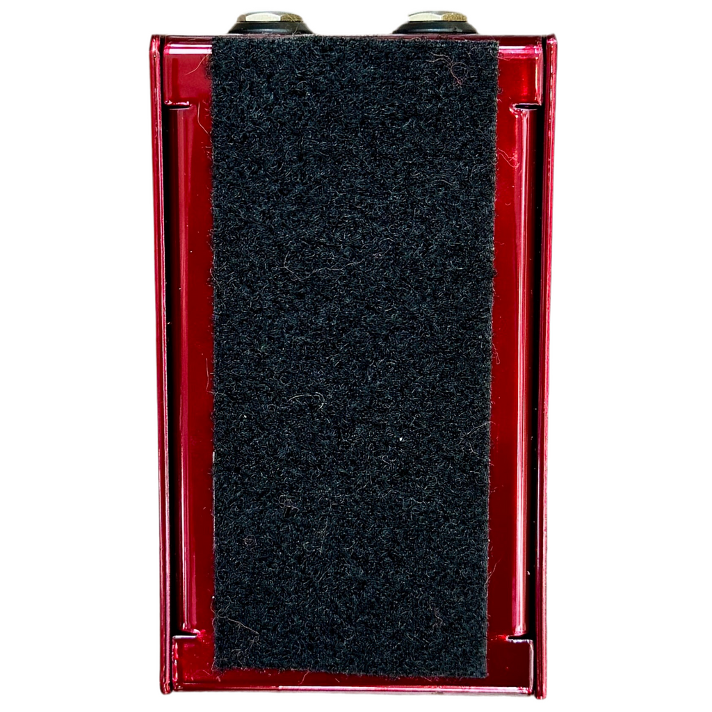 REVV Amplification G Series G4 Distortion Guitar Effects Pedal Red frame with a black sponge pad on a white background