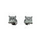14K White Gold 1.5CTW Princess Cut Lab Created Diamond Screw Back Stud Earrings 