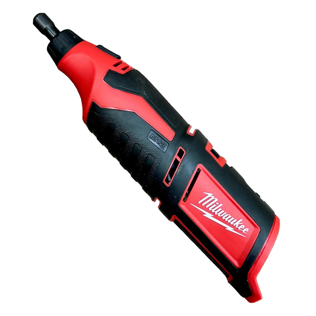 Milwaukee M12 12V Cordless Rotary Tool (2460-20) Red and black Milwaukee tool on a white background