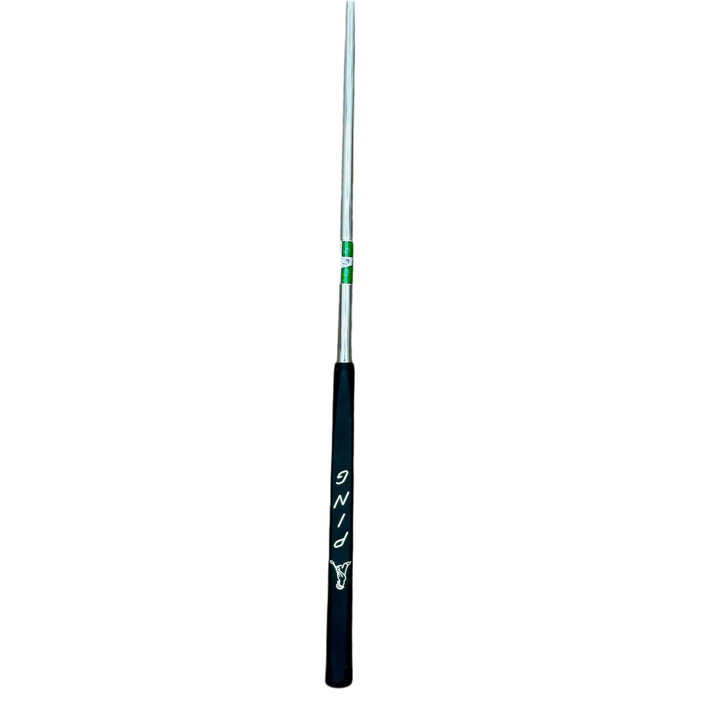 PING iN D67 Blade Putter RH Golf Club Golf club shaft with a black and silver design on a white background