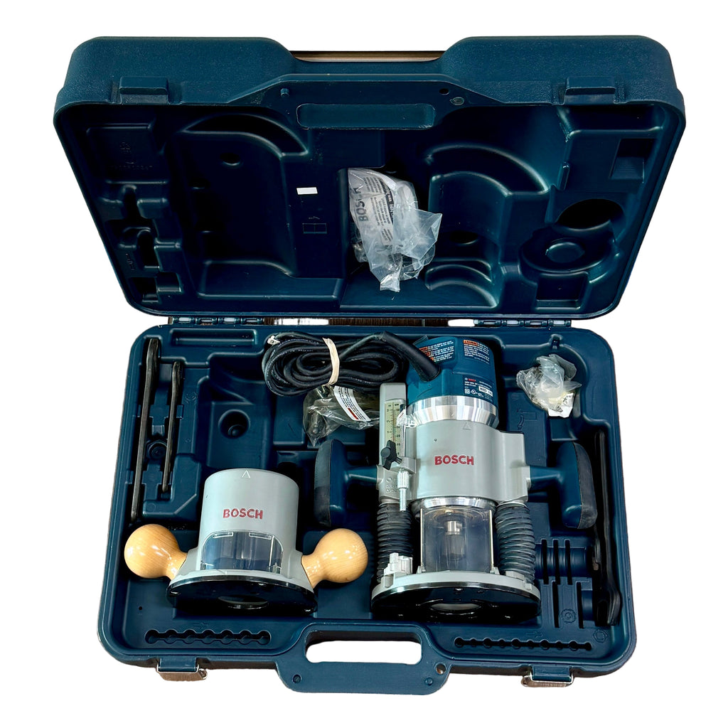 BOSCH 12-Amp Corded Variable Speed Plunge & Fixed Base Router Kit w/ Hard Case (1617EVS)