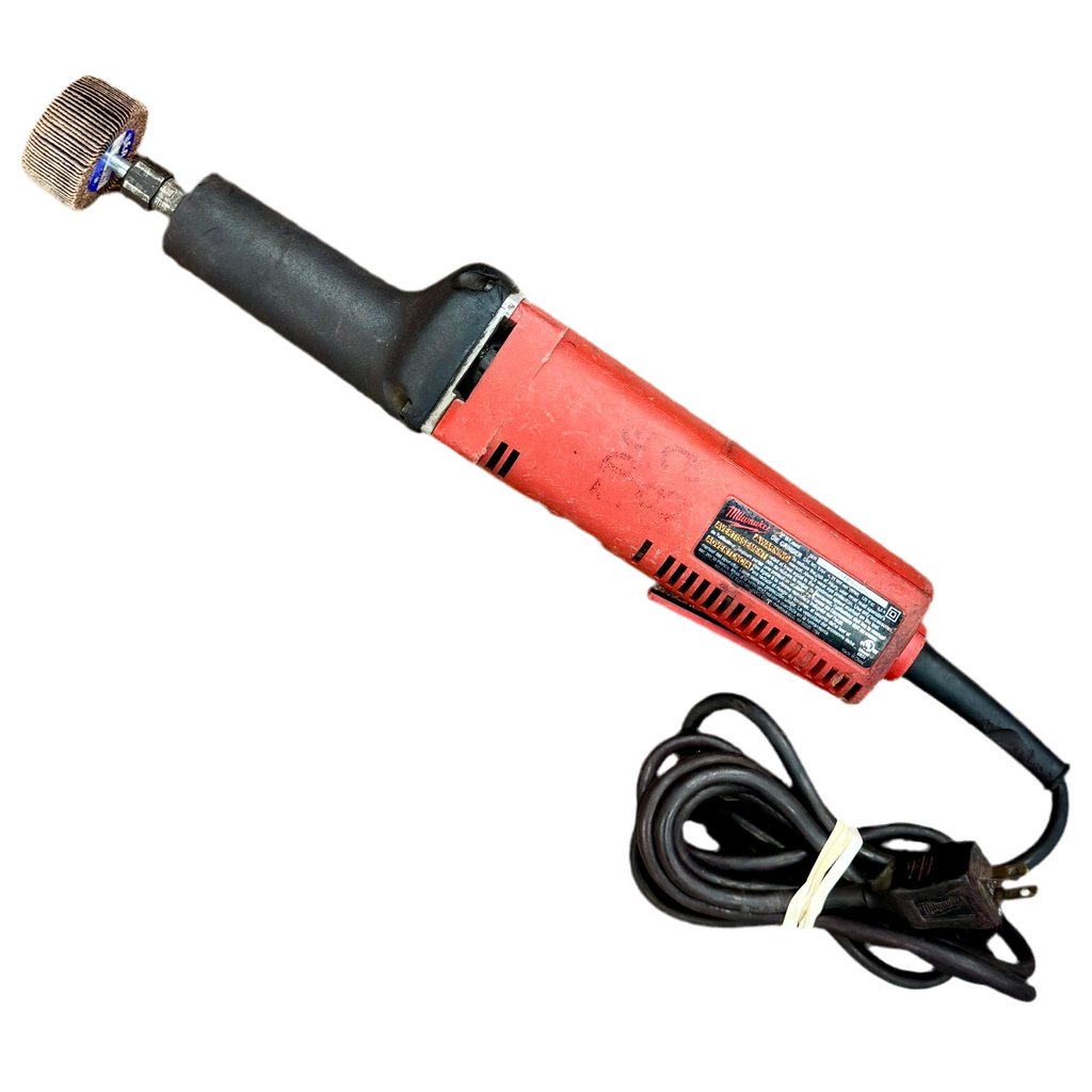 Milwaukee 4.5-Amp 2" Corded Die Grinder (5194) Red and black oscillating tool with a cord on a white background