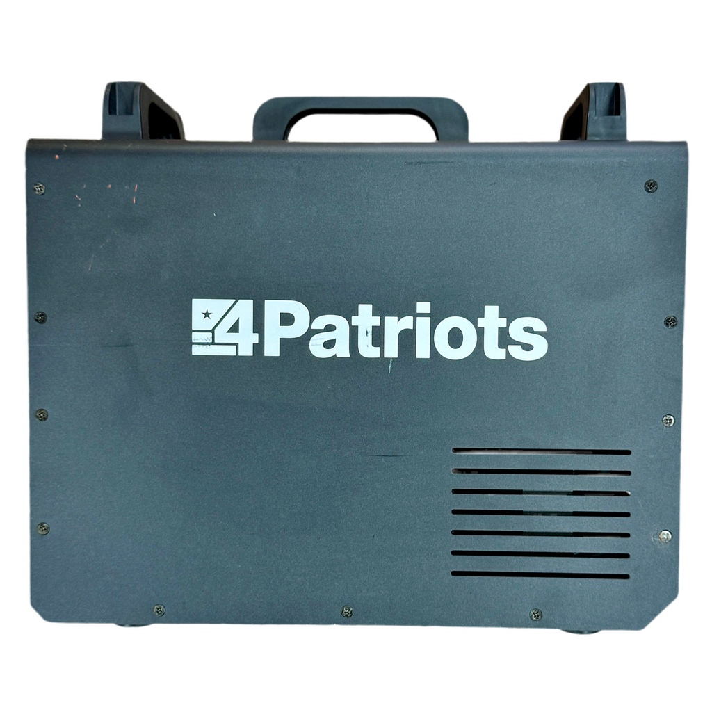 4Patriots Patriot Power Solar Generator 1800 Blue carrying case with '4Patriots' logo on a white background
