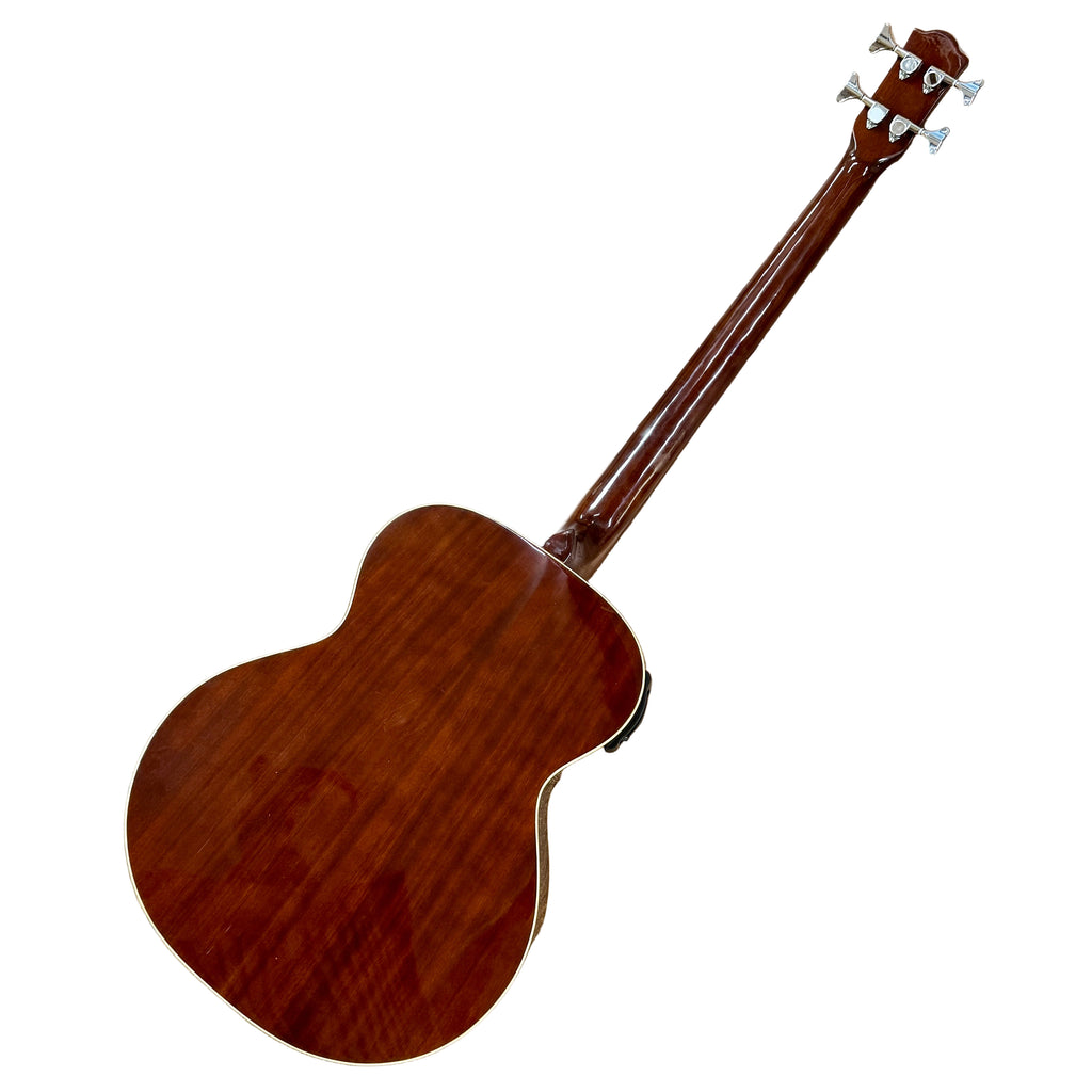 J. Reynolds JR1000-A Acoustic-Electric Bass Guitar Brown ukulele on a white background
