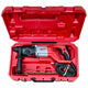 Milwaukee 7-Amp 7/8" Corded SDS Plus Rotary Hammer w/ Hard Case (5262-20) Red toolbox with a drill inside on a wooden floor