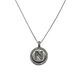 .925 Sterling Silver Micro Pavé Initial Pendant Necklace (Letter N) Silver necklace with a pendant featuring the letter 'N' on a white background