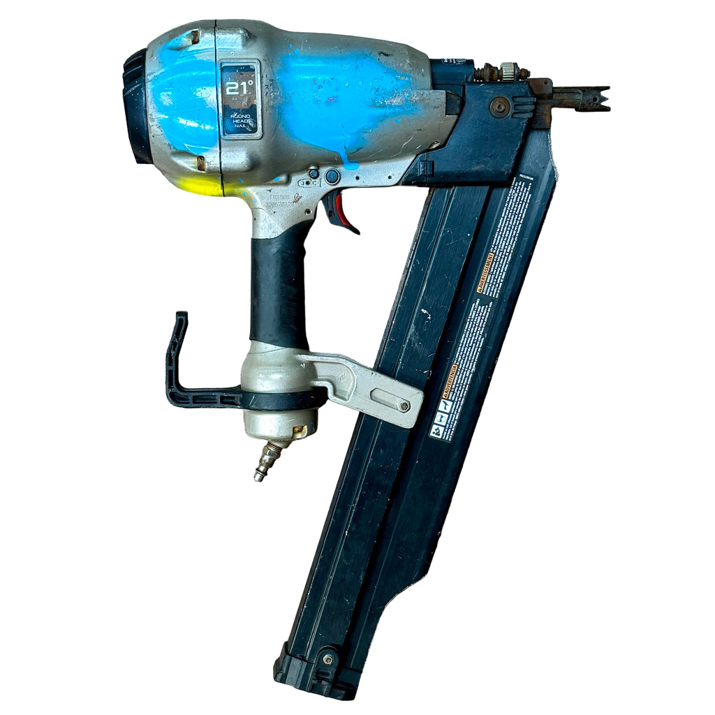 Porter-Cable 21-Degree 3-1/2" Pneumatic Full Round Framing Nailer (FR350B) Nail gun on a white background