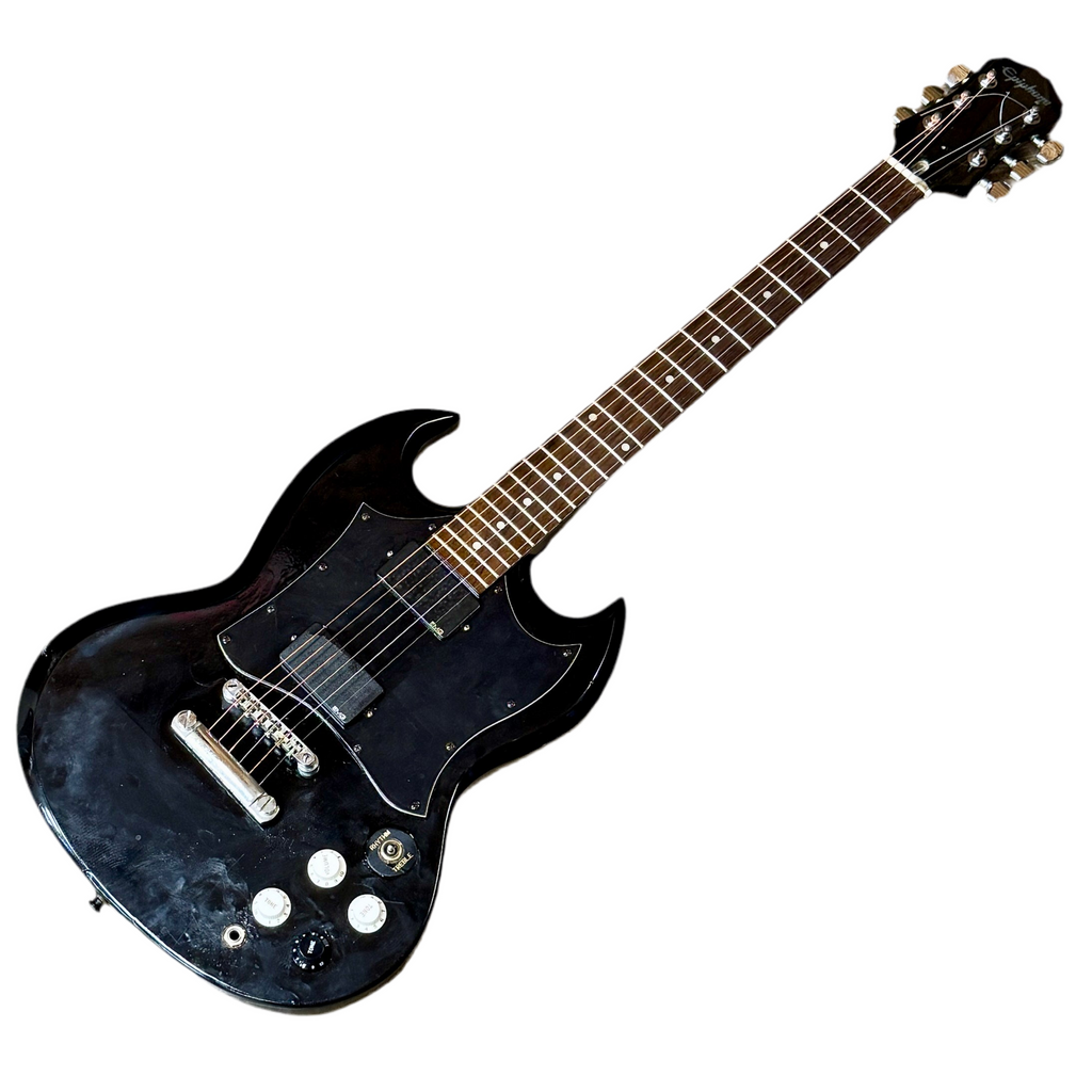 Epiphone SG Standard Electric Guitar Black electric guitar on a white background