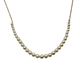 14K Yellow Gold Graduated Pearl Station Necklace