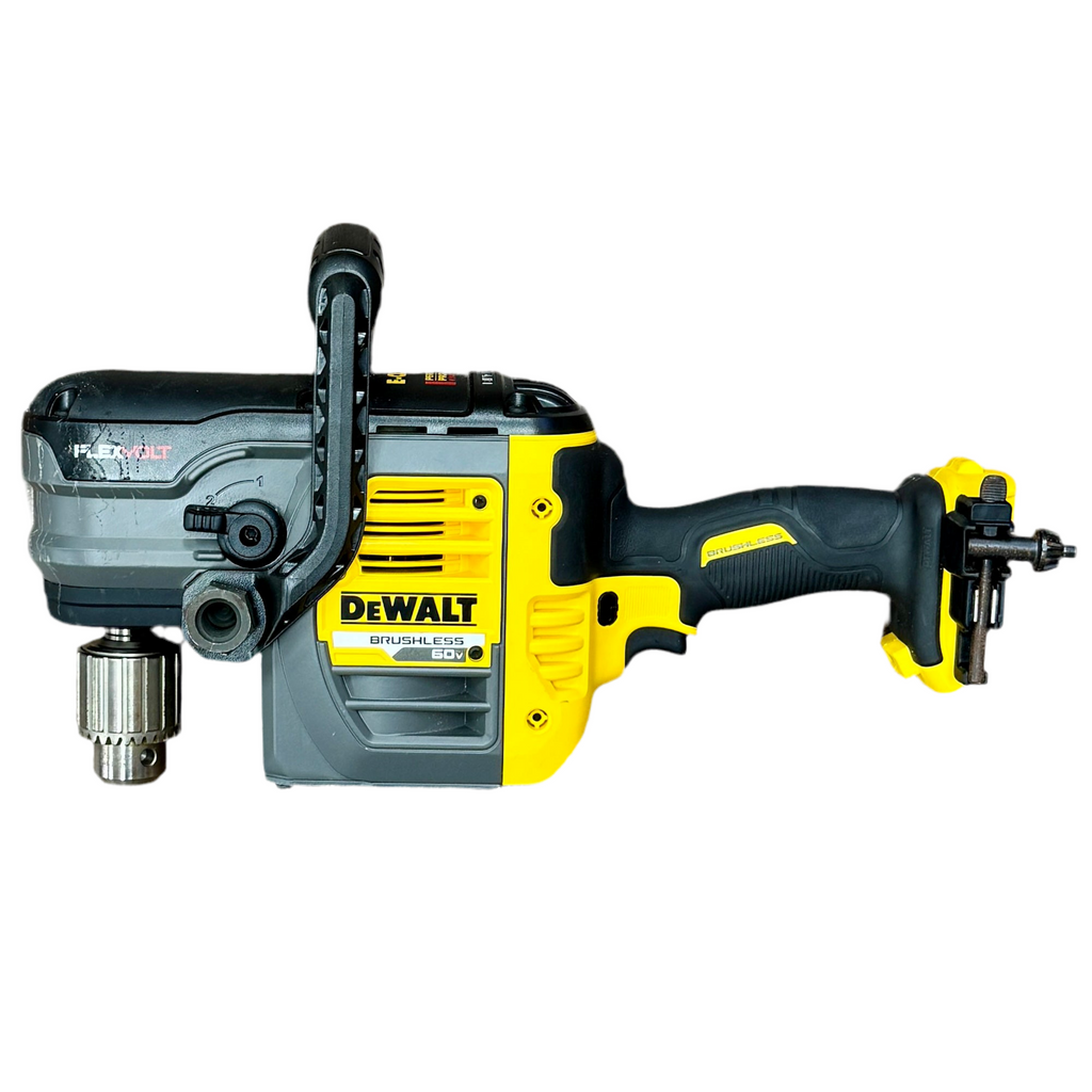 DeWalt 60V MAX Brushless VSR Stud and Joist Drill with E-CLUTCH System w/ Battery (DCD460) DeWalt power drill on a white background