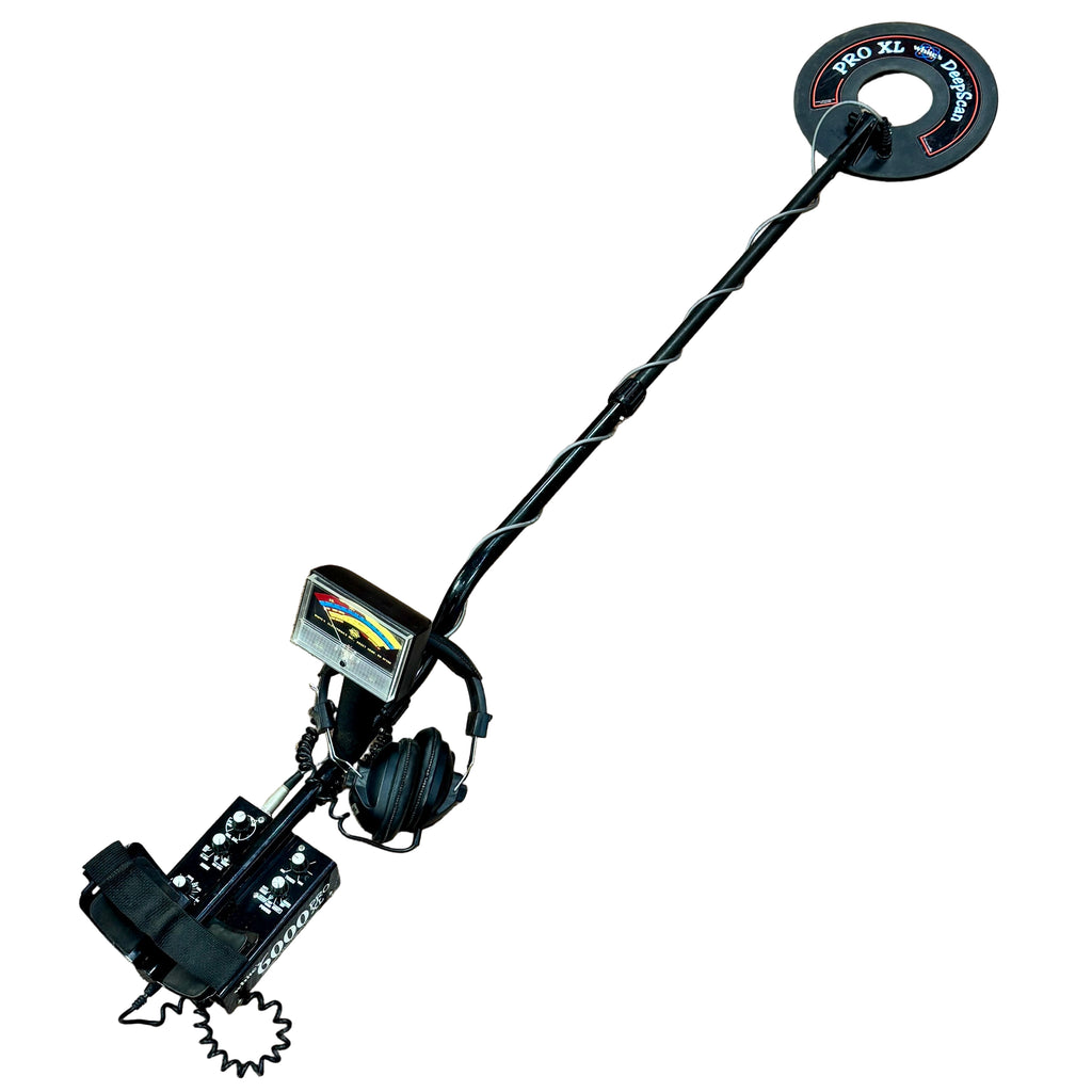 White's 6000 PRO XL Metal Detector Metal detector on a wooden floor