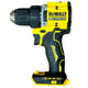 DeWalt ATOMIC 20V MAX 1/2" Brushless Cordless Drill/Driver w/ Battery (DCD794) DeWalt cordless drill with yellow and black design on a white background