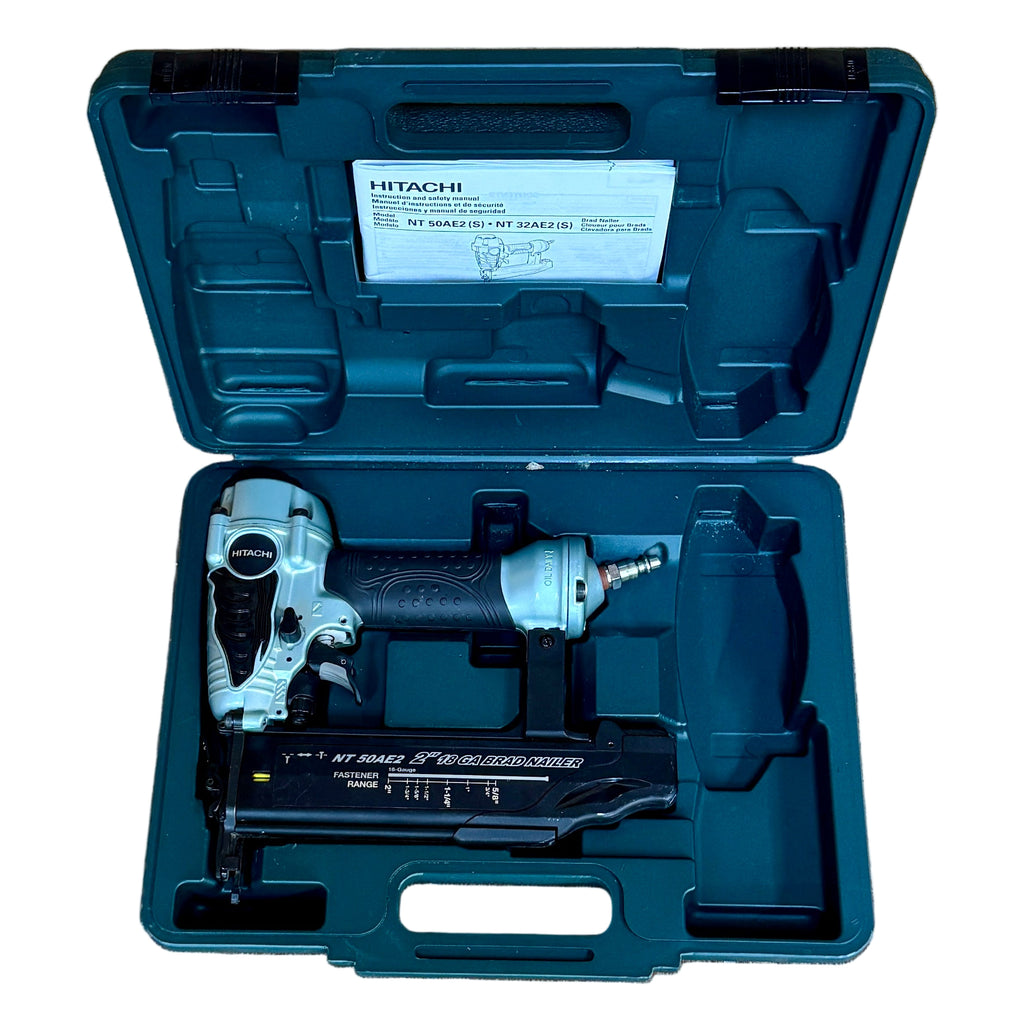 HITACHI 18-Gauge 2" Pneumatic Brad Nailer w/ Hard Case (NT50AE2S)