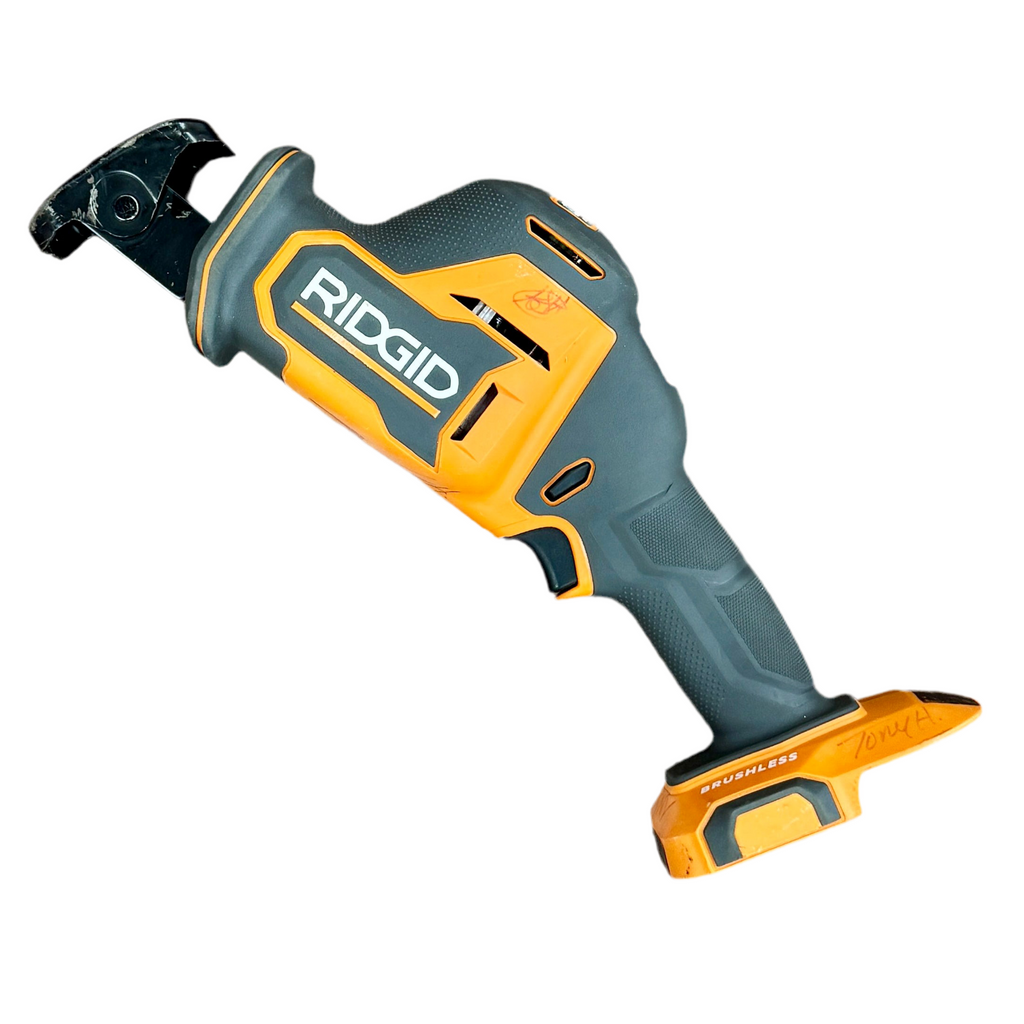 Ridgid power tool on a white background