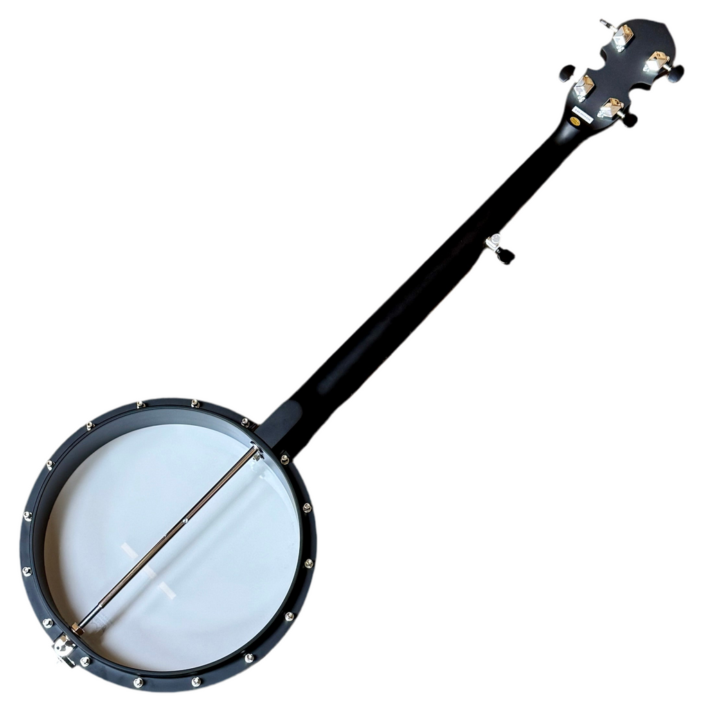 Gold Tone AC-1 Acoustic Composite 5-String Openback Banjo Black banjo on a white background