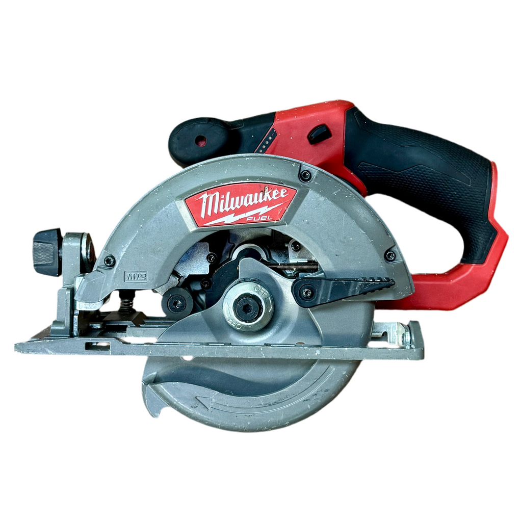 Milwaukee M12 FUEL 12V 5-3/8" Cordless Circular Saw (2530-20) Milwaukee circular saw on a white background