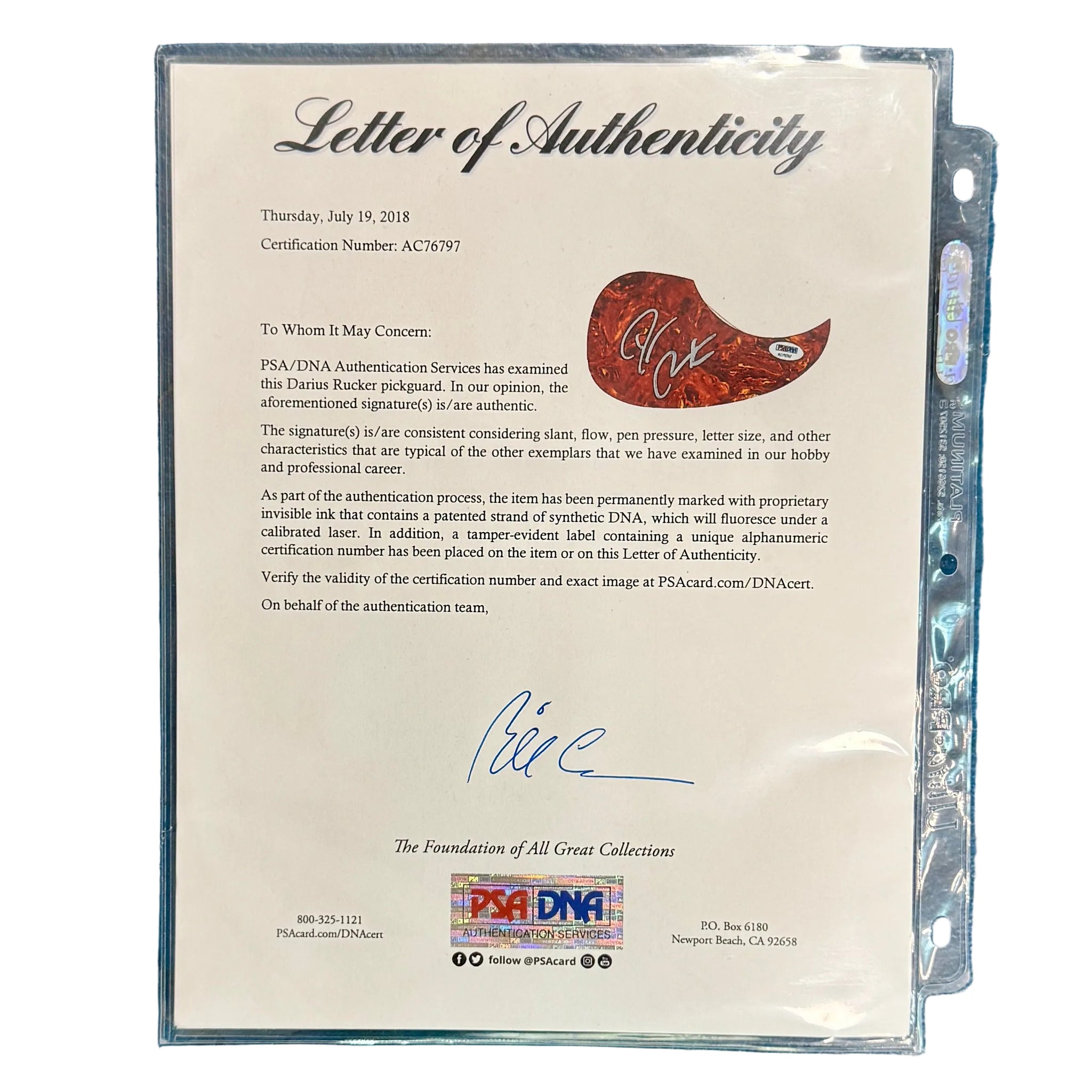 PSA/DNA Authenticated Darius Rucker Autographed Gibson Maestro MA41NAC