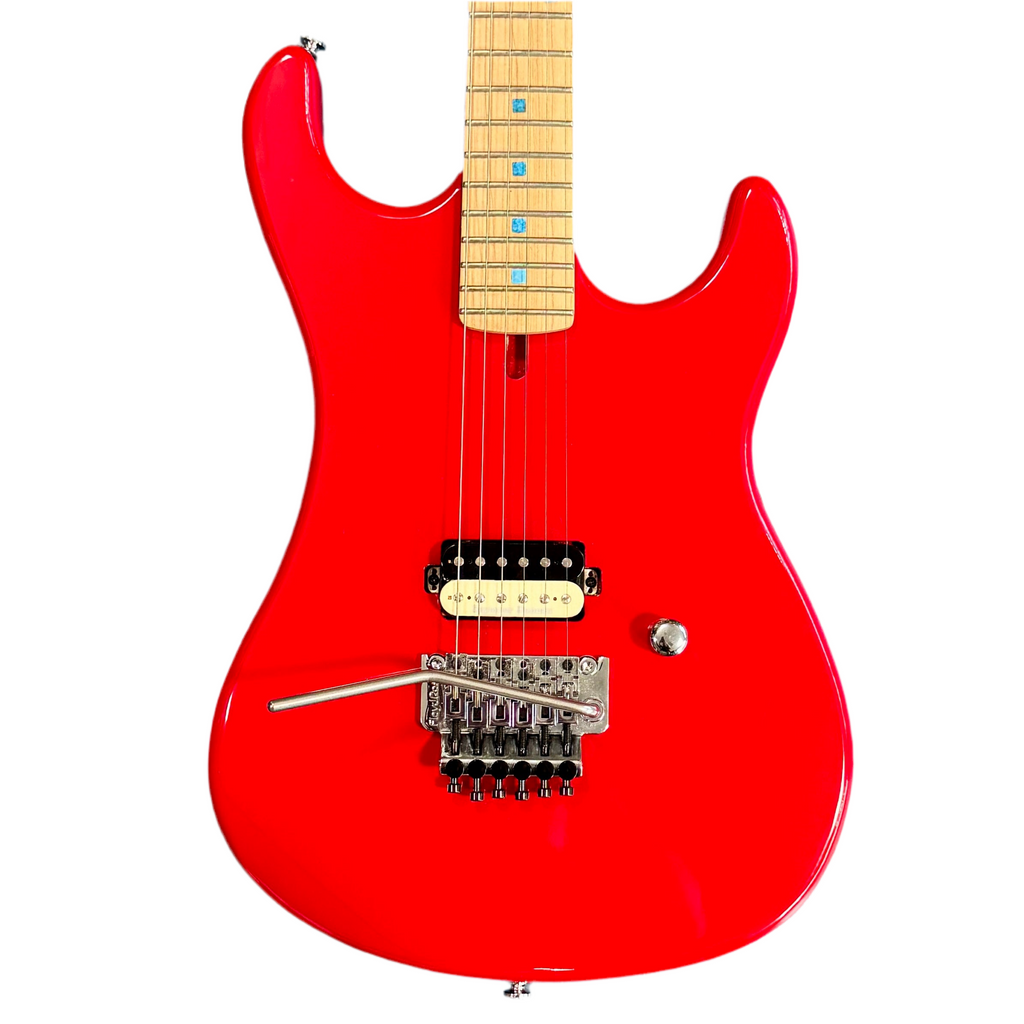 Kramer The 84 Electric Guitar Red electric guitar with a white background