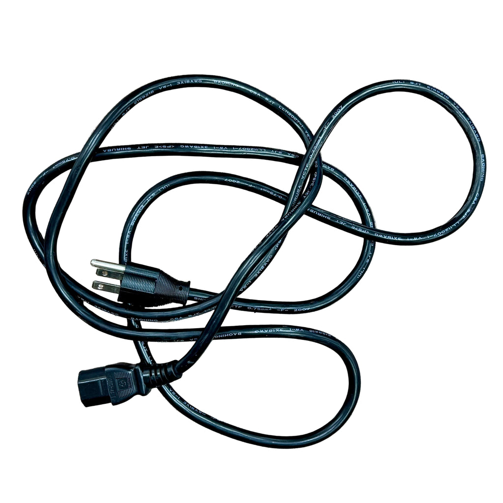 Electro-Voice ELX200 1200W Peak Single 10" Two-Way Powered Loudspeaker Coiled black electrical cable on a wooden surface