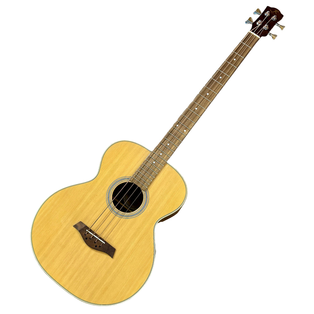 J. Reynolds JR1000-A Acoustic-Electric Bass Guitar Acoustic guitar on a wooden floor