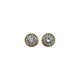 10K Yellow Gold Bezel Set 3/4CTW Lab Created Diamond Cluster Stud Earrings
