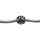 Pandora .925 Sterling Silver Floral Openwork Bead Charm Silver charm with intricate design on a white background