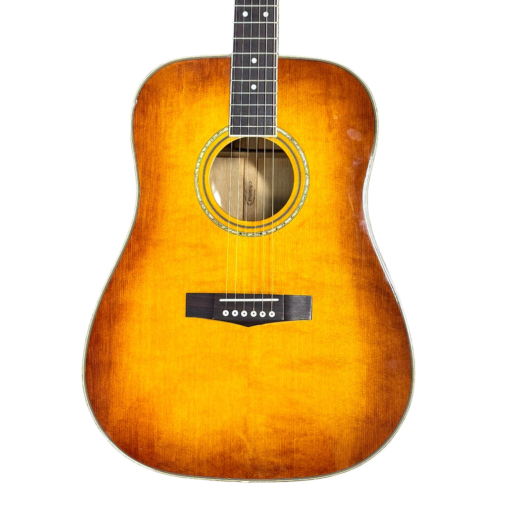 Ibanez Artwood Series AW200 Left-Handed Acoustic Guitar w/ Soft Case Acoustic guitar on a wooden floor