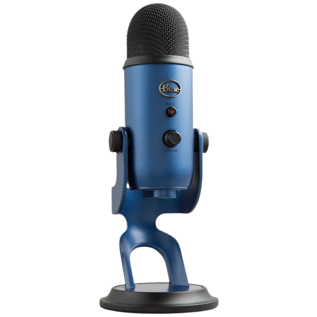 Blue Yeti microphone on a white background