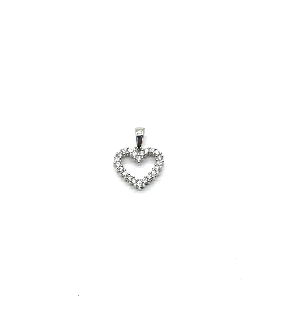 Platinum Diamond Heart Pendant