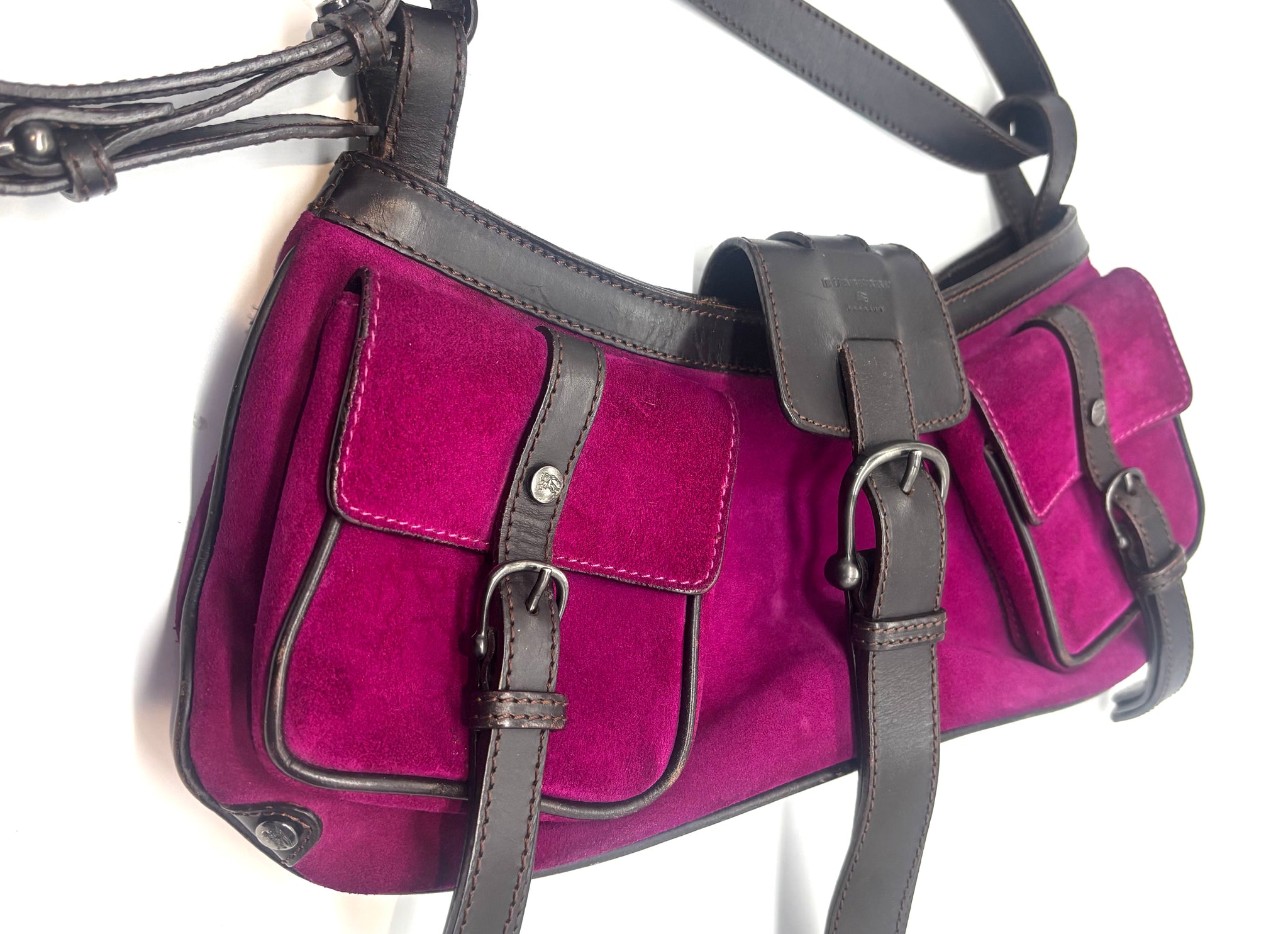 Burberry Cinda Suede Shoulder Bag