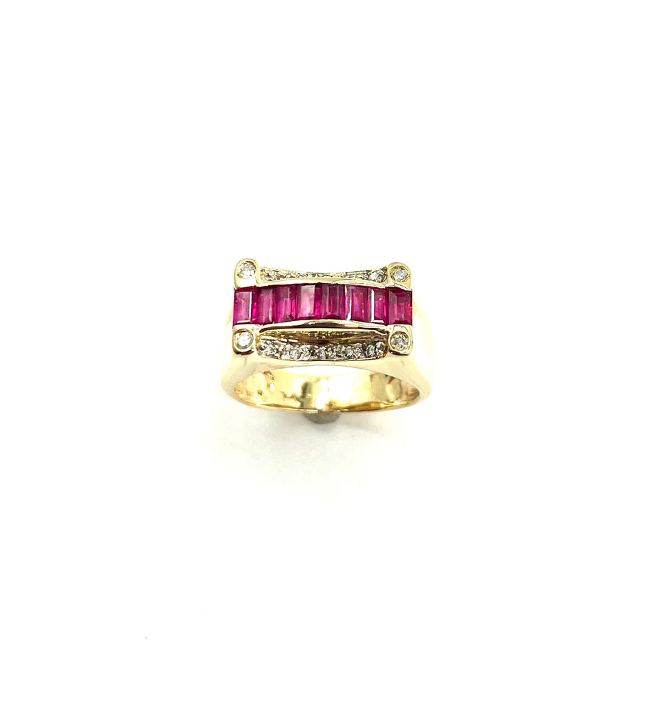 Baguette Ruby Channel Ring