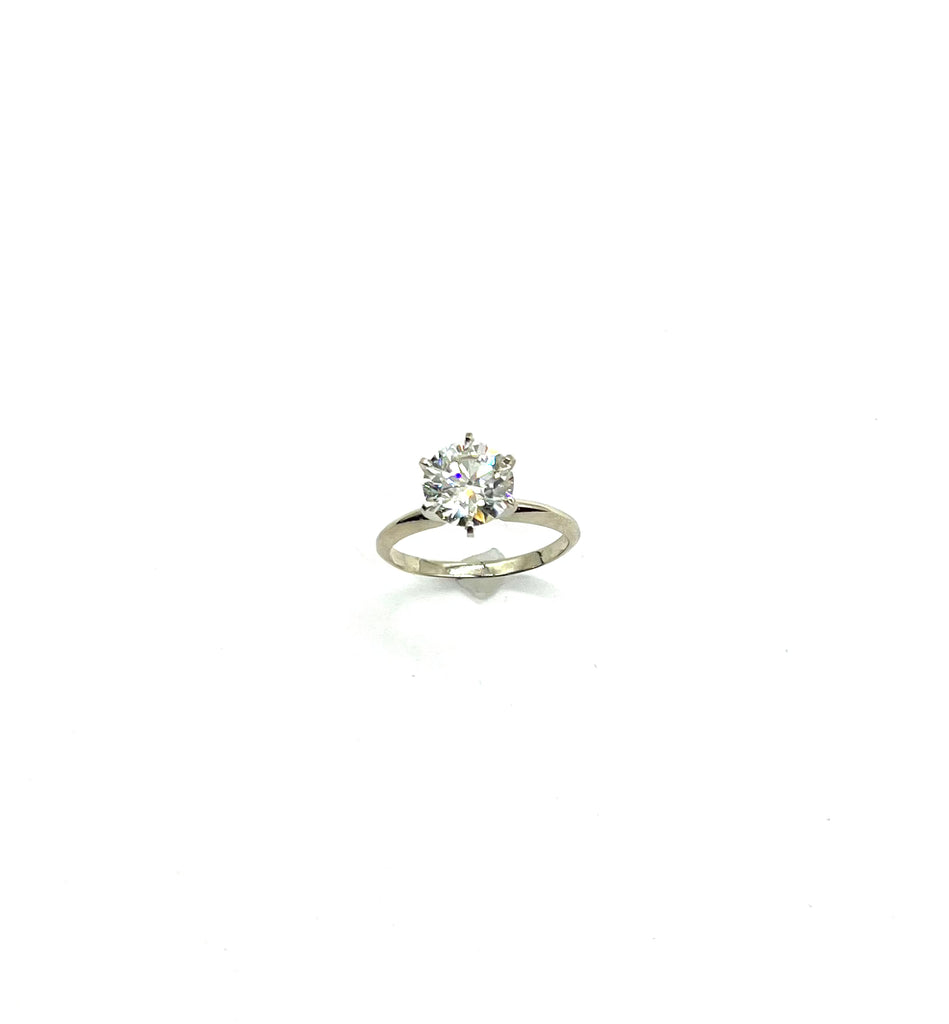 Diamond ring on a white background