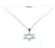 .925 Sterling Silver Star of David Pendant Necklace Silver Star of David necklace on a white background
