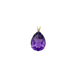 14K Yellow Gold Pear Shaped Amethyst Pendant