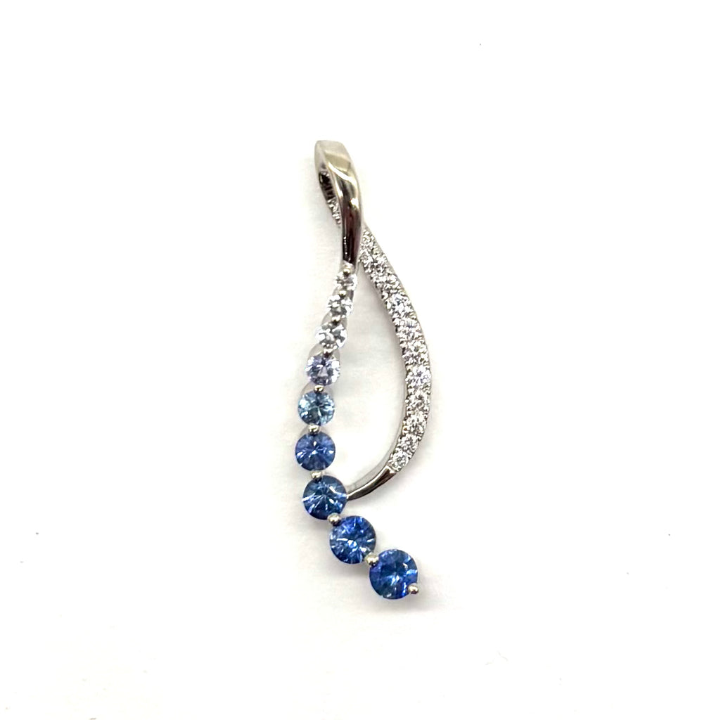 Le Vian Sapphire and Diamond Ombré Pendant