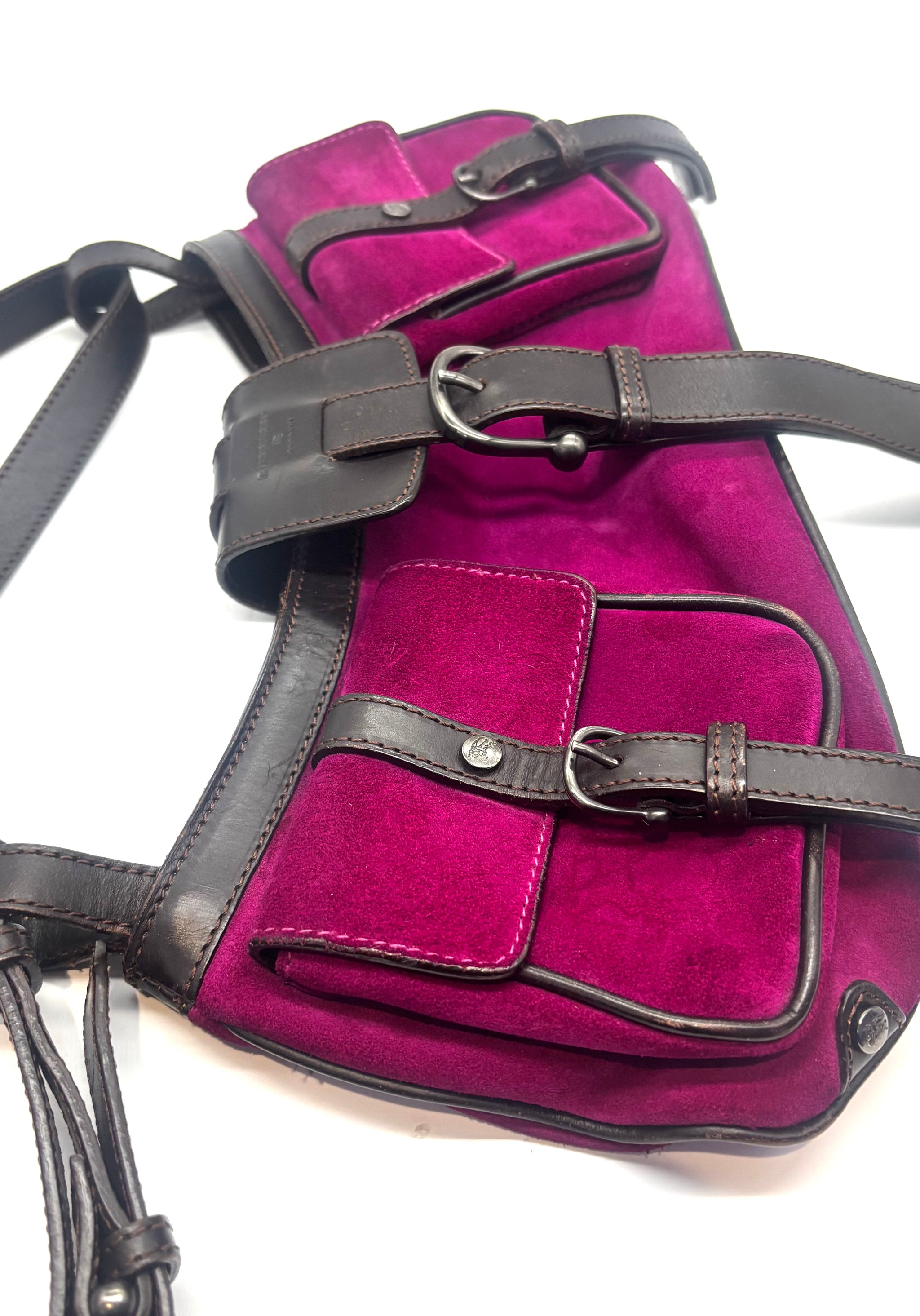 Burberry Cinda Suede Shoulder Bag