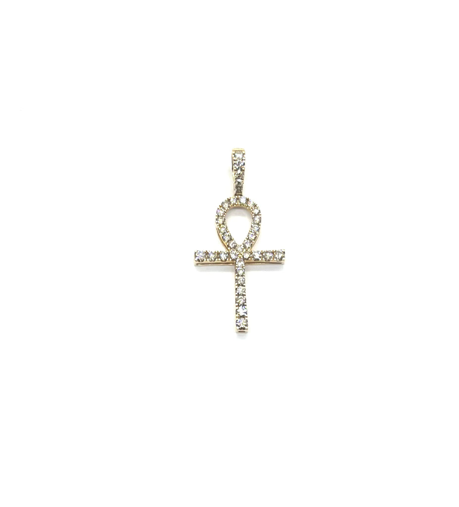 14k 1.17ctw Diamond Ankh Pendant