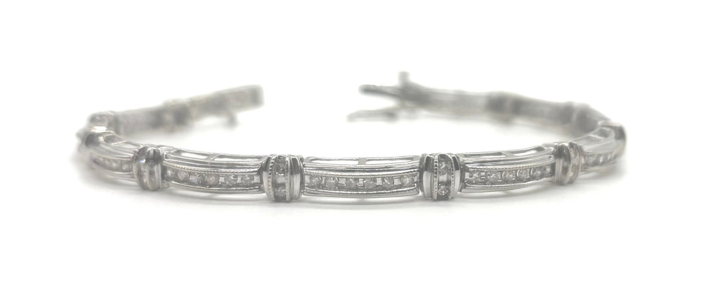 14k Diamond Bridge Bracelet