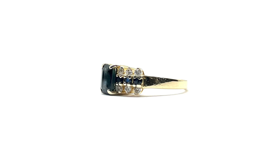 Sapphire and Diamond Ring side