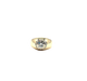 14K Yellow Gold Flush Gypsy Setting 1CTW Diamond Halo Dome Ring