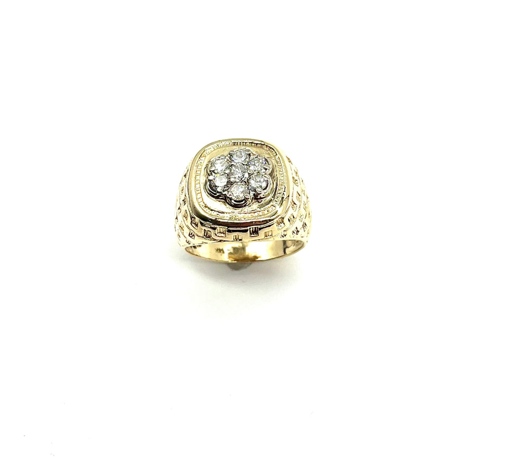 Men’s 1ctw Diamond Cluster Lattice Ring