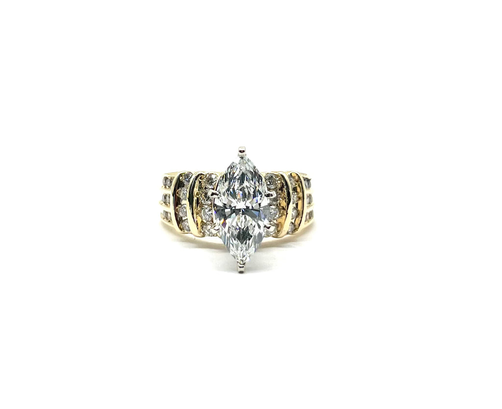 3.26ctw Lab Grown Diamond Marquise Ring