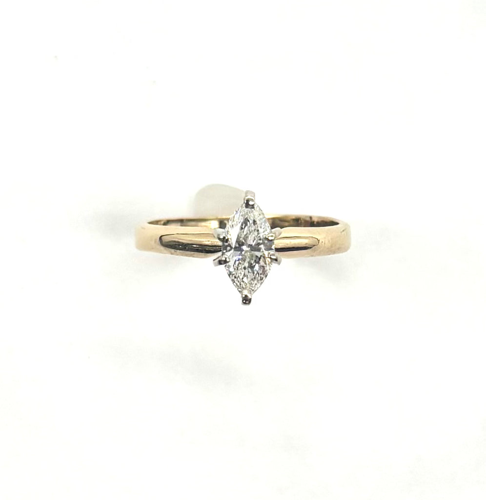 14k Marquise Diamond Solitaire Ring14k Marquise Diamond Solitaire Ring front