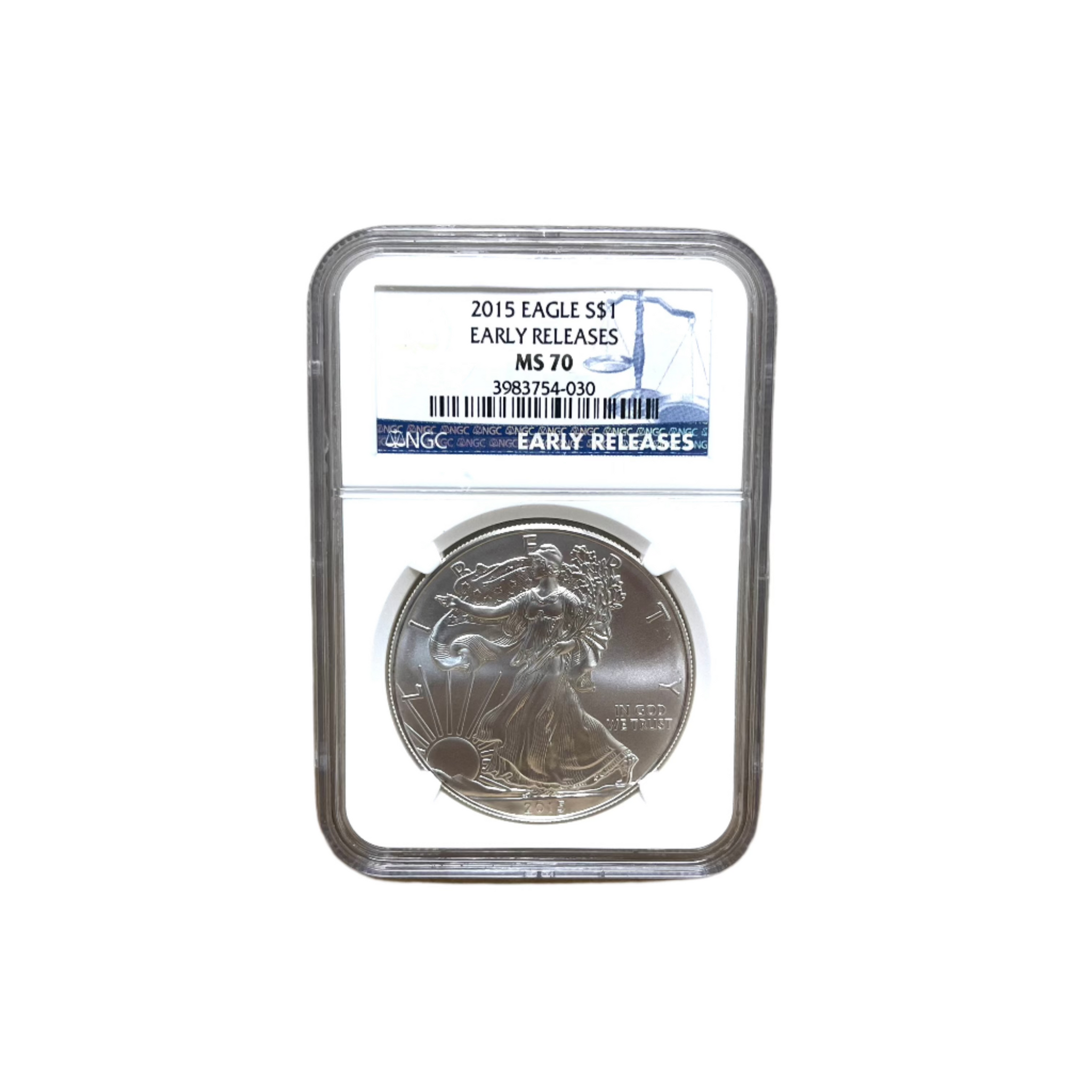 2015 SILVER EAGLE NGC sold MS70