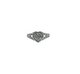 14K White Gold 1CTW Diamond Cluster Halo Heart Ring