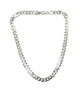 .925 Sterling Silver 36.2G 9MM Cuban Link Chain Necklace Silver chain necklace on a white background