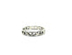 .925 Sterling Silver Openwork Chain Link Band Silver ring with a twisted design on a white background