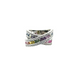 Multicolored gemstone ring on a white background